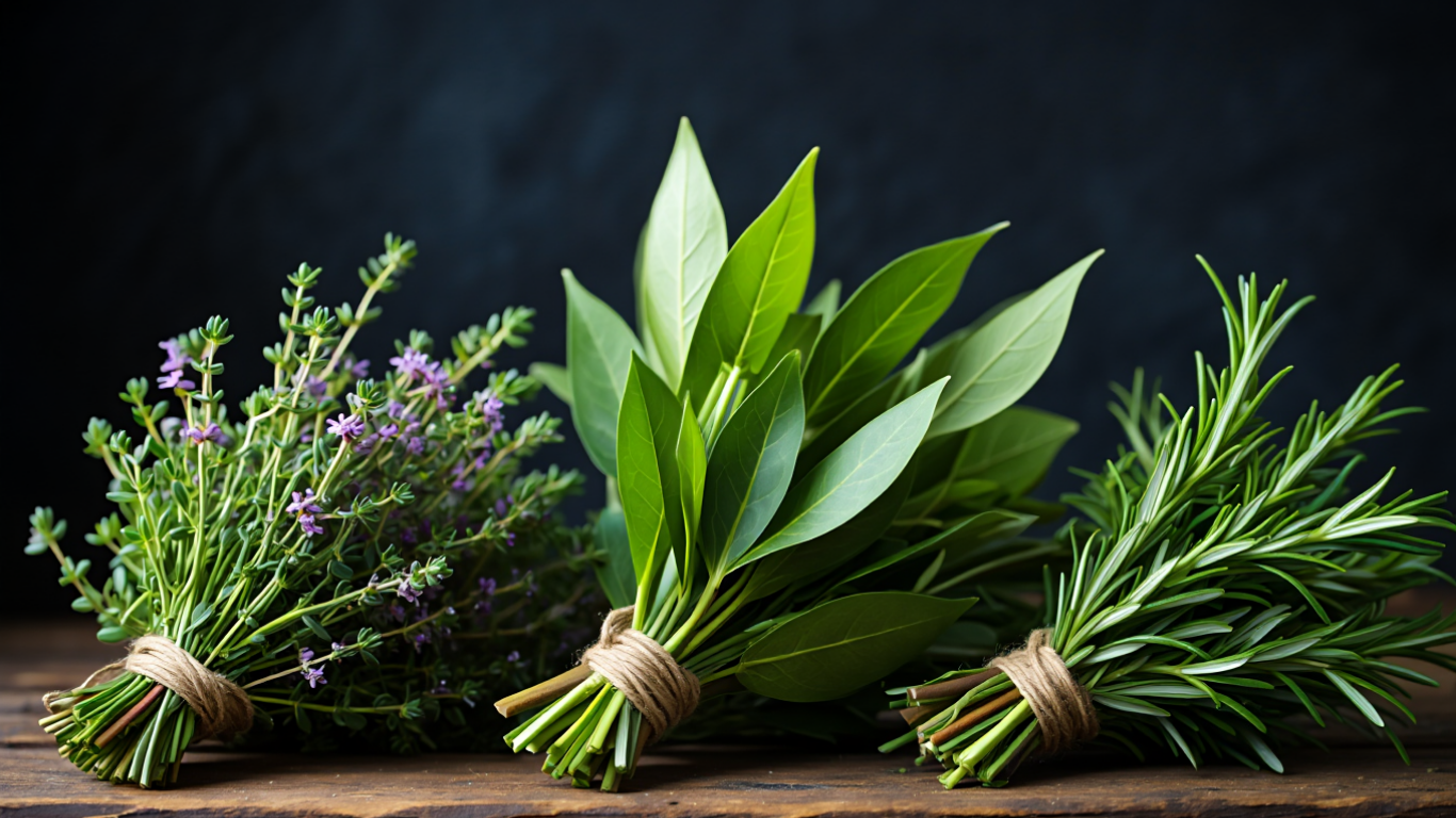 Bouquets d'herbes aromatiques